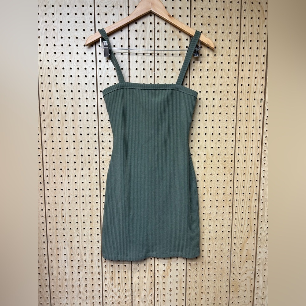 Lovers and Friends  Green Ribbed Mini Dress